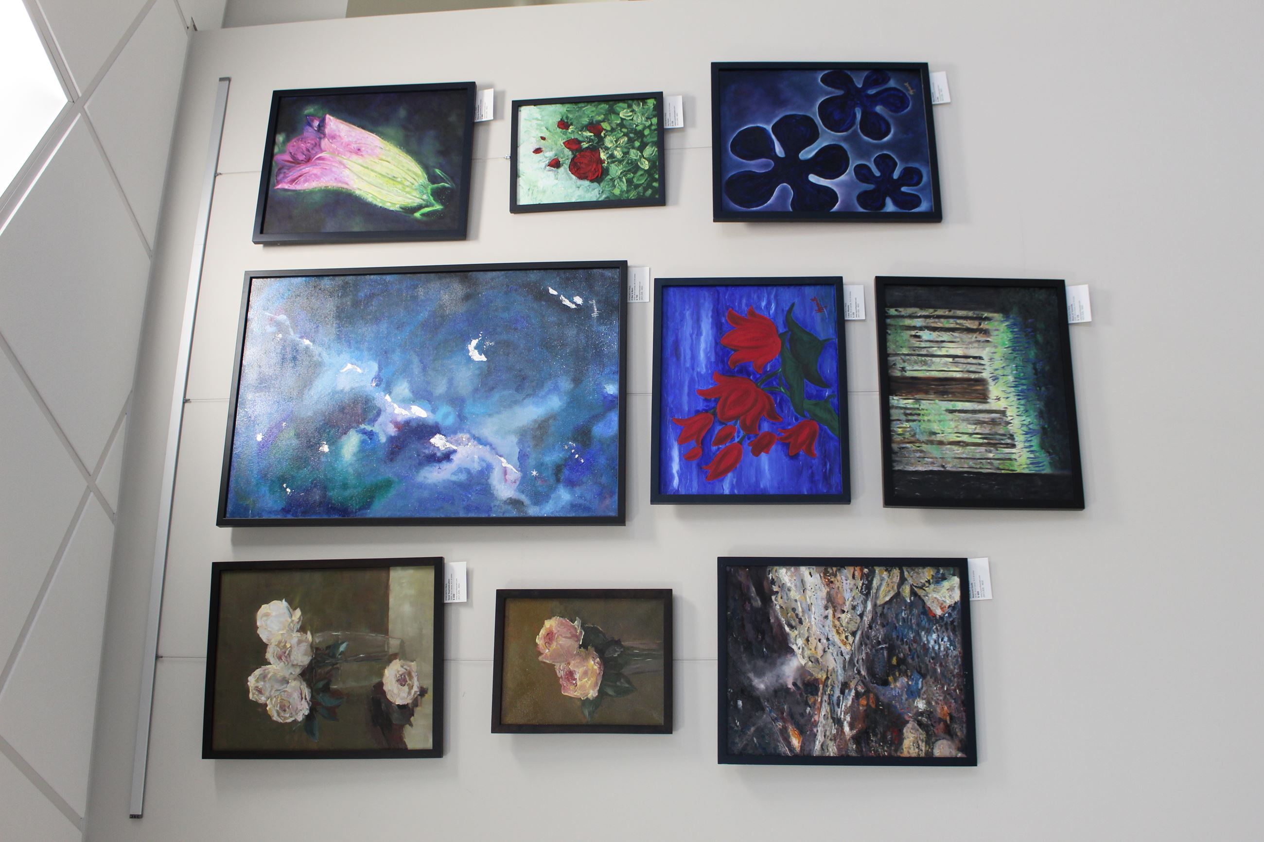 art hanging in gallery