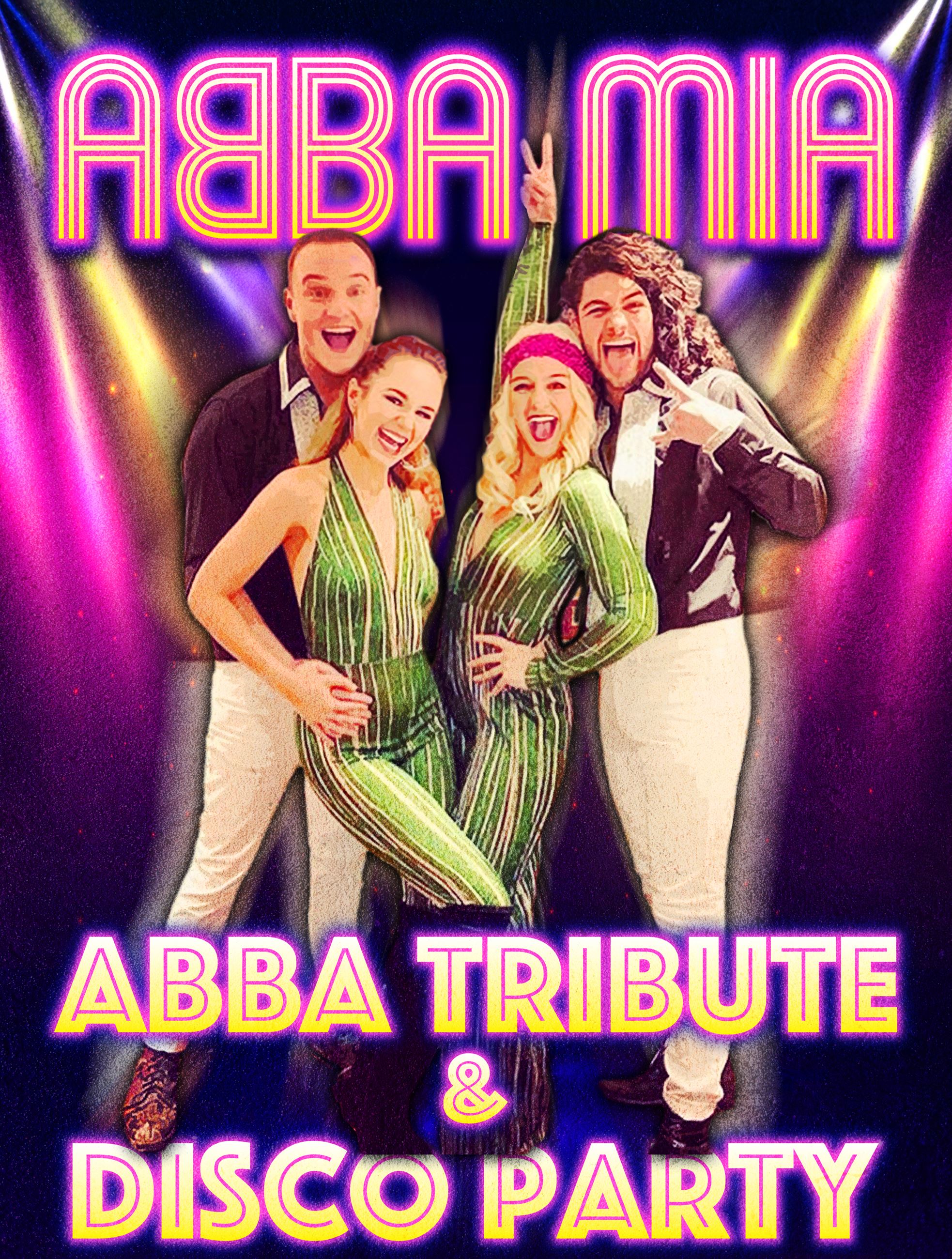 promo photo of the band ABBA Mia