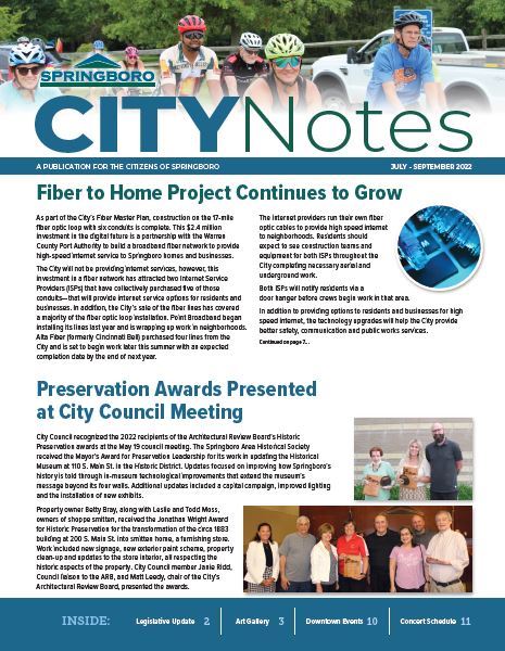City Notes july - sept 2022 cover