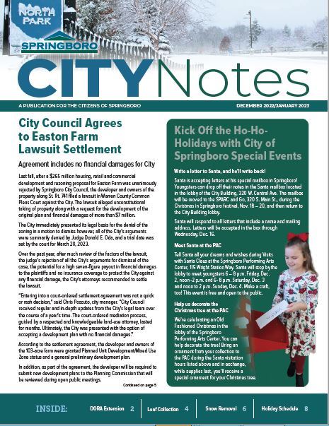 City Notes cover dec jan 23