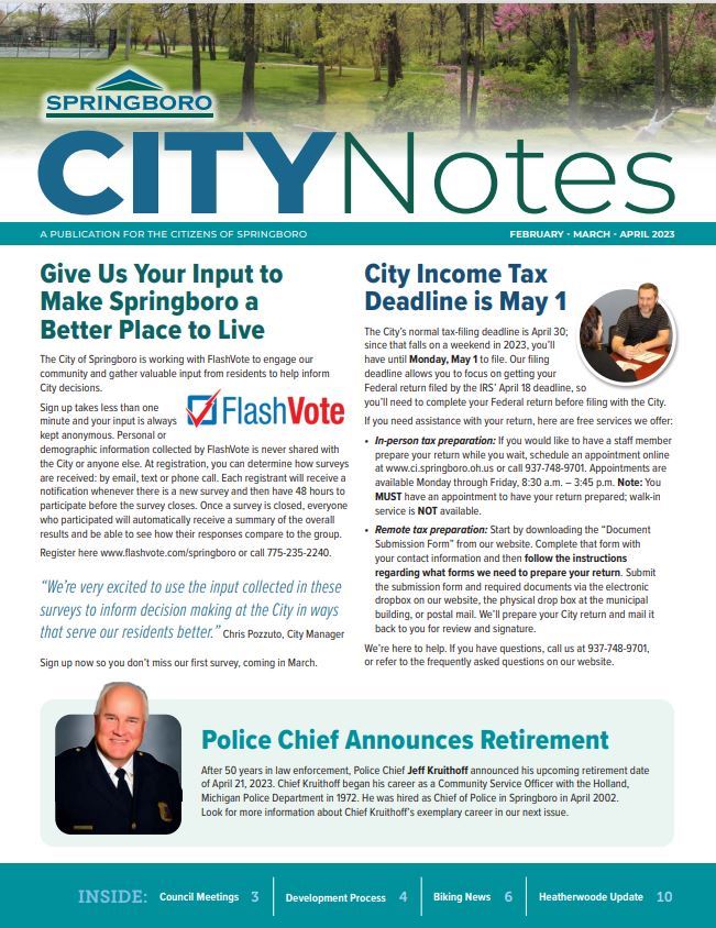City Notes cover feb april 2023
