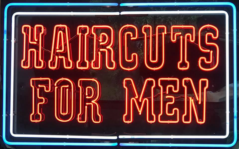 Home Run Haircuts LED Haircuts for men sign