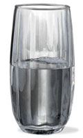 Glass half full of water