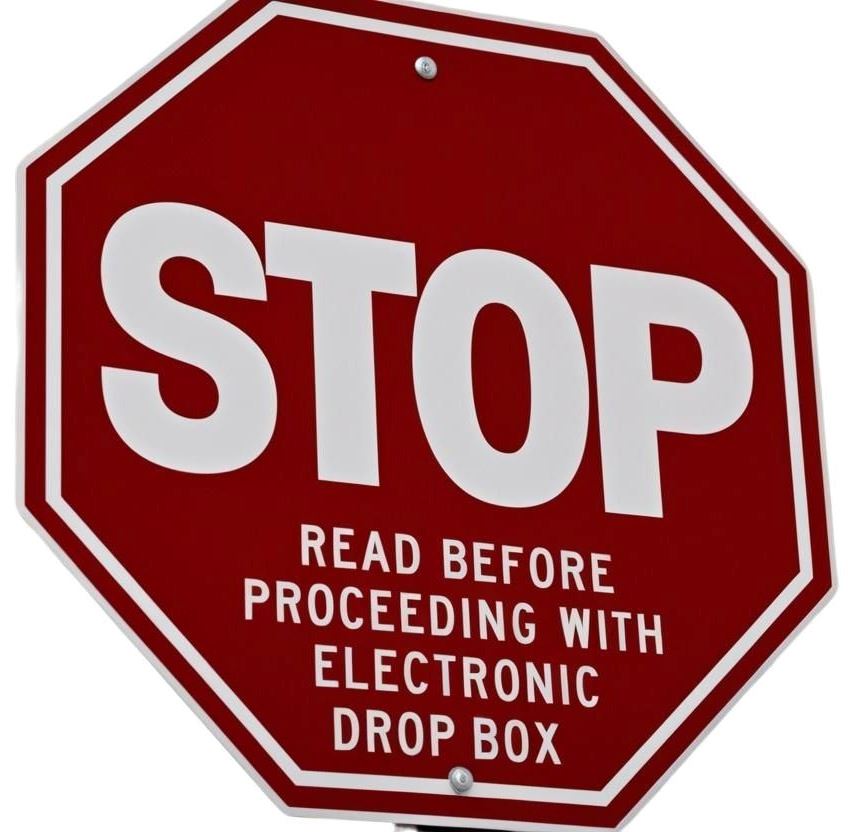 Tax stop sign
